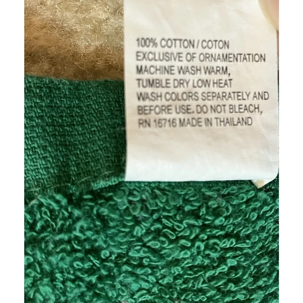 Vintage Cecil Saydah Bath and Hand Towel Set of 3 Green Christmas Snowman